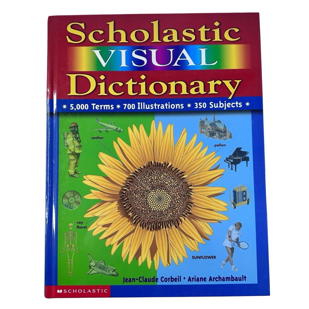 Scholastic Visual Dictionary Corbeil Archambault Illustrated Reference Book HC